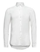 Linen Solid Slim Shirt Calvin Klein White