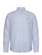 Douglas Linen Stripe Bd Shirt Morris Blue
