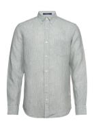 Reg Linen Stripe Shirt GANT Khaki