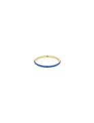 Classic Stack Ring Design Letters Blue