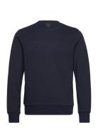 Am Embossed Crew Hackett London Navy