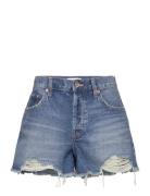 Broken Denim Shorts Mango Blue