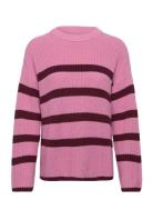 Slfbloomie Ls Knit O-Neck Noos Selected Femme Pink