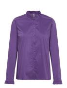 Cuantoinett Button Shirt Culture Purple