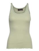 Belle Silk Top W/ Elastic Band Rosemunde Green