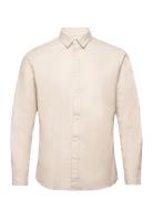 Slhslimowen-Flannel Shirt Ls Noos Selected Homme Beige