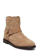 Leather Ankle Boots Mango Beige