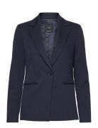 Fitted Suit Jacket Mango Navy