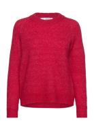 Slflulu Ls Knit O-Neck B Noos Selected Femme Red