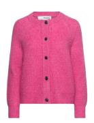 Slflulu Ls Knit Short Cardigan Noos Selected Femme Pink