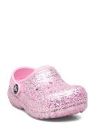 Classic Lined Glitter Clog T Crocs Pink
