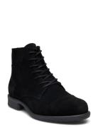 Biadanelle Lace Up Boot Suede Bianco Black