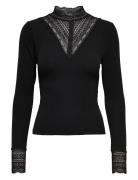 Onltilde L/S High Neck Lace Top Jrs Noos ONLY Black