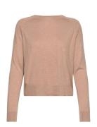 Fine-Knit Round-Neck Sweater Mango Brown