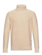 Slhaxel Ls Knit Roll Neck W Selected Homme Beige