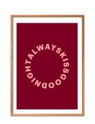 Always Kiss Godnight Poster & Frame Patterned