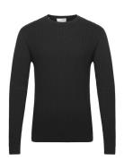 Slhberg Cable Crew Neck Noos Selected Homme Black