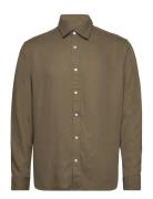 Slhregowen-Jobo Tencel Shirt Ls Selected Homme Khaki