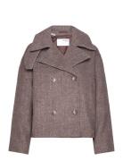 Slfbitta Short Wool Jacket Selected Femme Brown