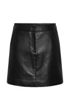 Yaslyma Hmw Leather Skirt Noos YAS Black