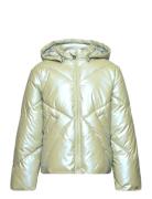 Kogjodie Metallic Hood Puffer Cp Otw Kids Only Green