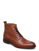 Biabyron Leather Lace Up Boot Bianco Brown