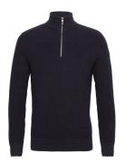 Structured Knit Troyer Tom Tailor Navy