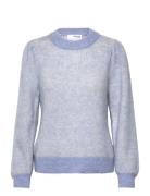 Slflilo Ls Knit O-Neck Selected Femme Blue