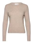 Vicomfy O-Neck L/S Knit Top- Noos Vila Brown