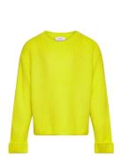 Vmsayla Fold Ls O-Nck Pullover Girl Noos Vero Moda Girl Yellow