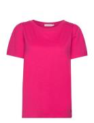 T-Shirt With Pleats Coster Copenhagen Pink