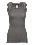 Rwburlington Wool Sl Lace Top Rosemunde Grey