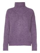 Slrakel Pattern Pullover Soaked In Luxury Purple