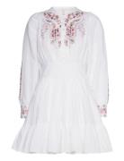 Embroidery Belt Dress By Ti Mo White