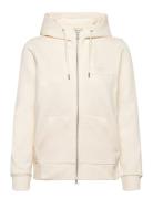 Reg Tonal Shield Zip Hoodie GANT Cream