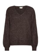 Kasarla V-Neck Pullover Kaffe Brown