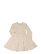 Flared Dress L.s Classic Geggamoja Beige