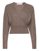 Mohair Cross-Over Sweater Cathrine Hammel Brown