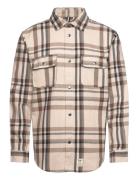 Adrian Cotton Check Shirt Fat Moose Cream