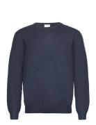 Ecovero O-Neck Knit Lindbergh Navy