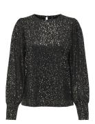 Onlpella L/S Foil Puff Top Jrs ONLY Black