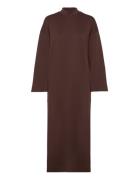 Slfjane Ls Ankle Dress Selected Femme Brown