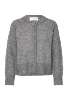 Slfrena Ls Knit Cardigan Camp Selected Femme Grey