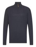 1/2 Zip Cable Knit Lindbergh Navy