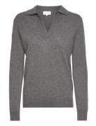 Open Collar Sweater Davida Cashmere Grey