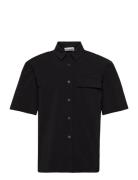 Nylon Short Sleeve Shirt HAN Kjøbenhavn Black