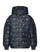 Puffer Jacket Aop Rec. Mikk-line Navy