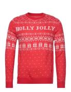 Jorholly Knit Crew Neck Jack & J S Red