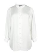 Msaraly, L/S, Long Shirt Zizzi White