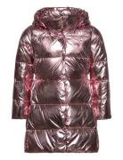 Metallic Water-Resistant Down Coat Ralph Lauren Kids Pink
